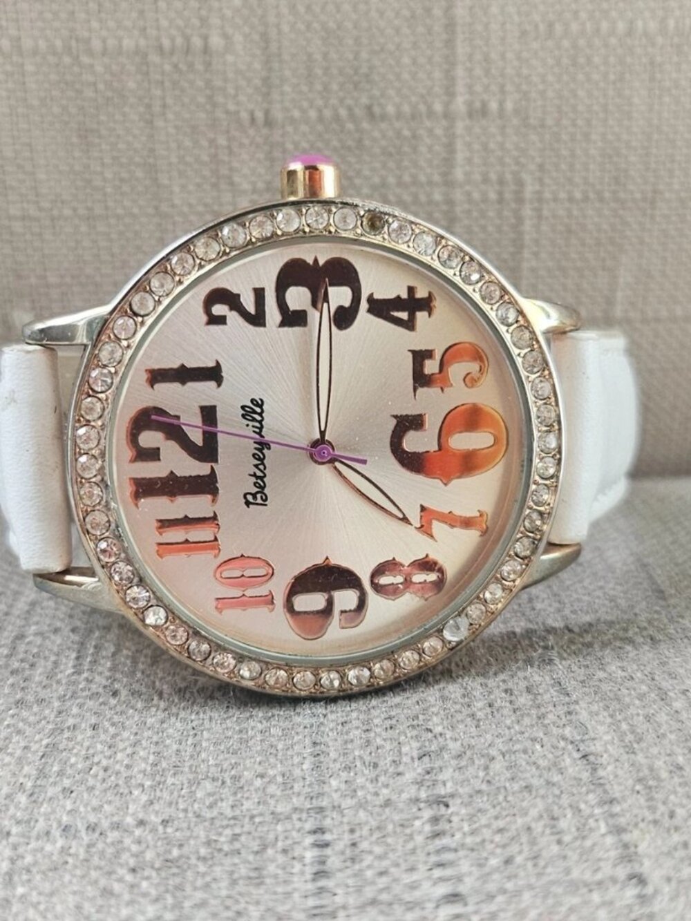 Betseyville by Betsey Jhonson Women Wristwatch Gold Tone case Crystals Accent - Picture 4 of 11